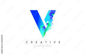 V Letter Icon Design Logo With Creative
