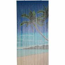 Lagoon Beaded Bamboo Curtain Door 90