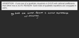 If One Root Of A Quadratic Equations Is