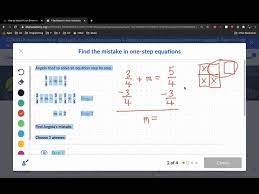 Find The Mistake In One Step Equations