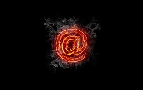 Red Ampersand Icon Background Fire