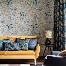 Clarissa Hulse Summer Border Blue Wallpaper