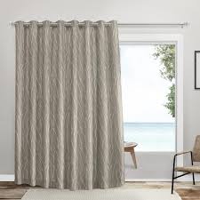 Exclusive Home Forest Hill Patio Room Darkening Blackout Grommet Top Patio Curtain Panel 108 X96 Natural