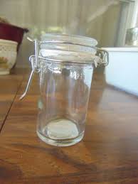 Diy Clear Glass Small Flip Top Lid Jar