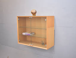 Light Oak Glass Display Cabinet Poul