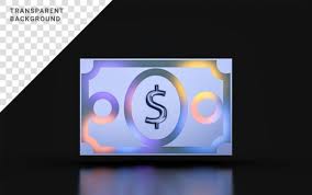 Glass Morphism Dollar Note Icon With 3d