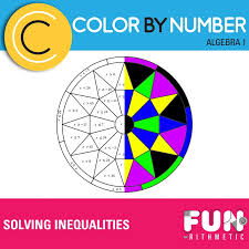 Solving Inequalities Color By Number