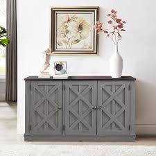 Festivo 48 In 3 Door Gray Sideboard