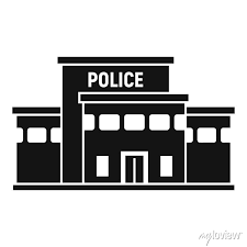 Police Station Building Icon Simple