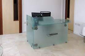 Bespoke Glass Reception Desk Futureglass