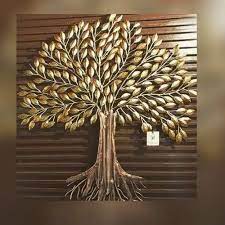 Iron Golden Tree Wall Decor For