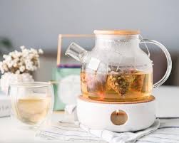 Glass Teapot With Ceramic Warmer
