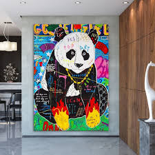 Banksy Panda Pop Art Canvas Decor Kung