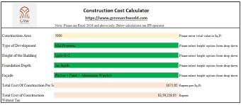 How To Calculate Construction Cost Per