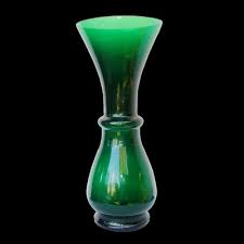 Mid Century Green Glass Vase By Sergio
