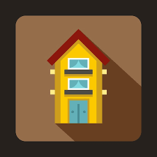 Vector Yellow Two Y House Icon