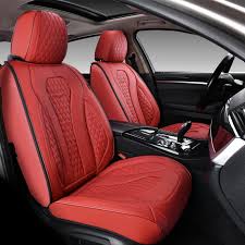Coverado Red Front Seat Covers Set For