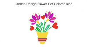 Flower Pots Icon Powerpoint