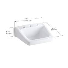Greenwich Wall Mount Bathroom Sink With Single Faucet Hole