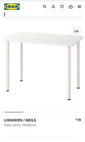 Ikea Linnmon Adils Table White