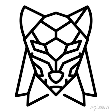 Abstract Wolf Icon Outline Abstract