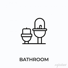 Bathroom Icon Vector Bathroom Sign