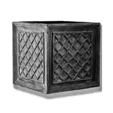 Lattice Cube Box 25in Dusted Black
