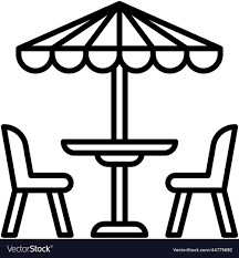Patio Table Icon Coffee Related