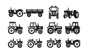 Tractor Silhouette Vector Images