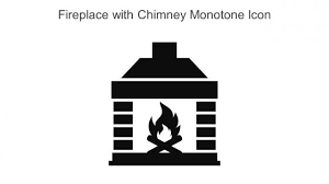 Fireplace With Chimney Monotone Icon In