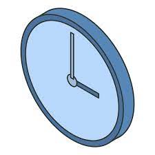 Modern Clean Wall Clock Icon Isometric