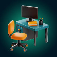 Chair Icon 3d Rendering