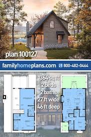 Plan 100127 Lakeside Cabin Plan With