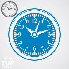 Elegant Vector Wall Clock With Stylized