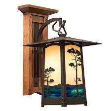 Craftsman Wood Sconce Old California