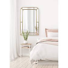 Glam Rectangle Framed Gold Wall Mirror