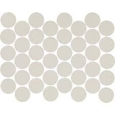 Daltile Re Aspen White 11 In X 13 In Glazed Ceramic Jumbo Penny Round Mosaic Tile 9 5 Sq Ft Case