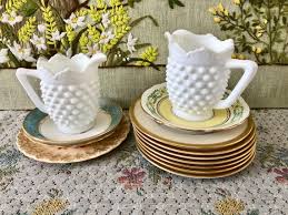 Milk Glass Creamer Hobnail Milk Glass