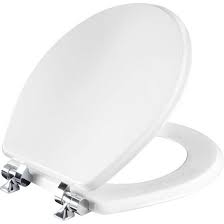 Mayfair Slow Close Round White Molded Wood Toilet Seat