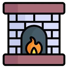 Fireplace Trendy Icon Glyph Style