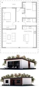 Affordable Two Bedroom House Plan