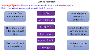 Writing Formulae Mr Mathematics Com