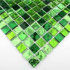 Glass Mosaic Tile Green Floor And Wall