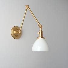 Wall Sconce With White Glass 6 Dome