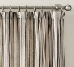 Ticking Stripe Print Curtain Pottery Barn