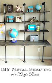 Diy Industrial Shelving Desk In A