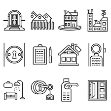Line Vector Icons Set Stock Vector