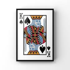 King Of Spades Playing Card Wall Art