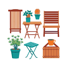 Garden Chair Vectors Ilrations