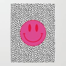 Smiley Face Art Poster Cute And